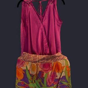 Vibrant pink and orange